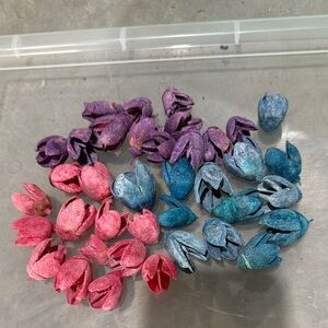 Hand-Dyed Pods in Pink, Purple & Teal